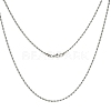 Tarnish Resistant 304 Stainless Steel Necklaces Unisex Rope Chain Necklaces NJEW-507L-10D-2