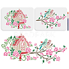 MAYJOYDIY US 2Pcs 2 Styles PET Hollow Out Drawing Painting Stencils DIY-MA0004-08-1