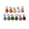 Natural Colorful Tourmaline Faceted Table Cut Cube Charms X-PALLOY-JF04482-02-1