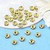 Brass Rhinestone Spacer Beads RB-A014-Z6mm-28G-4