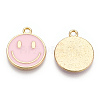 Light Gold Tone Alloy Enamel Pendants ENAM-N056-197B-1