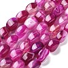 Natural Banded Agate Beads Strands G-G172-01K-2