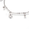304 Stainless Steel Charm Anklets AJEW-O028-02P-2