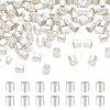 BENECREAT 120Pcs 925 Sterling Silver Crimp Beads STER-BC0001-88-1