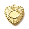 Brass Pendant Cabochon Settings KK-M313-10G-1