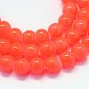 Baking Paint Imitation Jade Glass Round Bead Strands DGLA-Q021-6mm-32-1