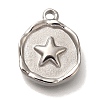 Anti-Tarnish 304 Stainless Steel Pendants STAS-P371-021P-04-1