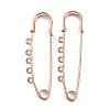 Ion Plating(IP) 304 Stainless Steel Safety Pins Brooch Findings STAS-K252-05C-RG-1