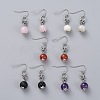 Natural Gemstone Dangle Earrings EJEW-JE03934-1