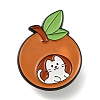 Cartoon Fruit with Cat Enamel Pins JEWB-F031-01F-1