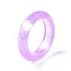 Glow in the Dark Luminous Plastic Transparent Finger Ring for Women RJEW-T022-006-6