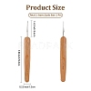 4Pcs 2 Styles Bamboo Handle Iron Crochet Hook Needles TOOL-DJ0001-48-2