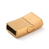 Ion Plating(IP) 304 Stainless Steel Rectangle Magnetic Clasps with Glue-in Ends X-STAS-E089-42G-A-3
