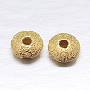 Real 18K Gold Plated Saucer 925 Sterling Silver Stradust Spacer Beads STER-M101-11-6mm-1