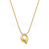 304 Stainless Steel Alphabet Pendant Necklaces for Men and Women GP1122-17-1