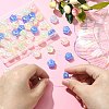 50Pcs UV Plating Rainbow Iridescent Acrylic Beads PACR-CJ0001-27-4