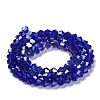 Transparent Electroplate Glass Beads Strands EGLA-A039-T4mm-B06-2