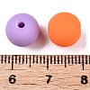 Rubberized Style Imitated Silicone Acrylic Beads MACR-T048-01B-05-3