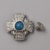 Zinc Alloy & Resin Coin Screw Rivets FIND-WH0110-630P-04-1