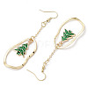 4 Pairs 4 Styles Christmas Alloy Enamel Dangle Earrings EJEW-JE06136-5