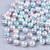 Rainbow ABS Plastic Imitation Pearl Beads OACR-Q174-12mm-05-2