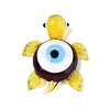 Handmade Lampwork Turtle with Evil Eye Figurine Display Decorations LAMP-N034-25E-1