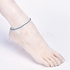 Electroplate Glass Beads Anklets AJEW-AN00279-03-5