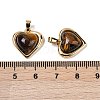 Brass with Tiger-Eye Pendants KK-Q030-19G-3