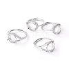 Adjustable Brass Finger Ring Components KK-L193-02P-1