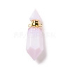 Faceted Glass Perfume Bottle Pendants GLAA-G080-01J-G-1