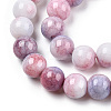 Opaque Crackle Glass Round Beads Strands GLAA-T031-10mm-01M-3