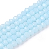 Opaque Solid Color Imitation Jade Glass Beads Strands X-EGLA-A044-P4mm-D06-1
