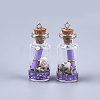 Glass Wishing Bottle Pendant Decorations X-GLAA-S181-02A-2