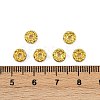 Brass Rhinestone Spacer Beads RSB028NF-02G-4