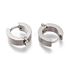 Tarnish Resistant 201 Stainless Steel Huggie Hoop Earrings Findings X-STAS-A167-01B-P-2