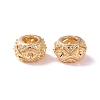 Brass Hollow Rondelle Beads KK-P226-34CG-2