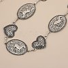 Alloy Ethnic-style Oval Horse and Heart Link Chain Belts for Women FS-WG752C3-01-4