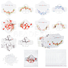   100Pcs Hexagon with Flower Pattern Paper Jewelry Display Cards DIY-PH0013-47-1