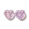 Transparent Acrylic Waffle Beads OACR-E016-01F-2