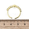 Brass Micro Pave Clear Cubic Zirconia Open Cuff Rings for Women RJEW-F179-07G-3