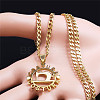 201 Stainless Steel Costura Sewing Machine Holloe Pendant Necklaces NJEW-K283-28G-3
