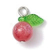 Imitation Cat Eye Resin Round Penants PALLOY-JF02660-02-3