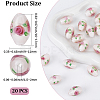 20Pcs Handmade Foil Glass Lampwork Beads LAMP-PA0001-63A-2