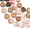 Gradient Color Cherry Quartz Glass & Natural Rose Quartz & Red Netstone & Picture Jasper & Petrified Wood Beads Strands G-B185-A10-5