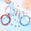 192Pcs 24 Styles Baking Paint Crackle Glass Bead Strands DGLA-YW0001-30-5