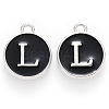 Platinum Plated Alloy Charms X-ENAM-S118-02L-P-1
