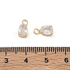Brass Pave Clear Cubic Zirconia Charms CU-CBAD360-01G-01-3