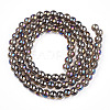 Electroplate Transparent Glass Beads Strands GLAA-T032-T4mm-AB02-3