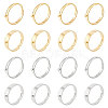Unicraftale 16Pcs 4 Styles Adjustable 304 Stainless Steel Finger Ring Settings STAS-UN0043-38-1