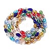 Electroplate Glass Beads Strands EGLA-D015-12x8mm-38-2